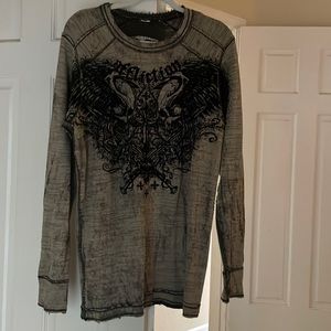 Affliction thermal, long sleeve, Mens shirt
